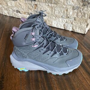 Hoka One One Gray Lace Up Boots